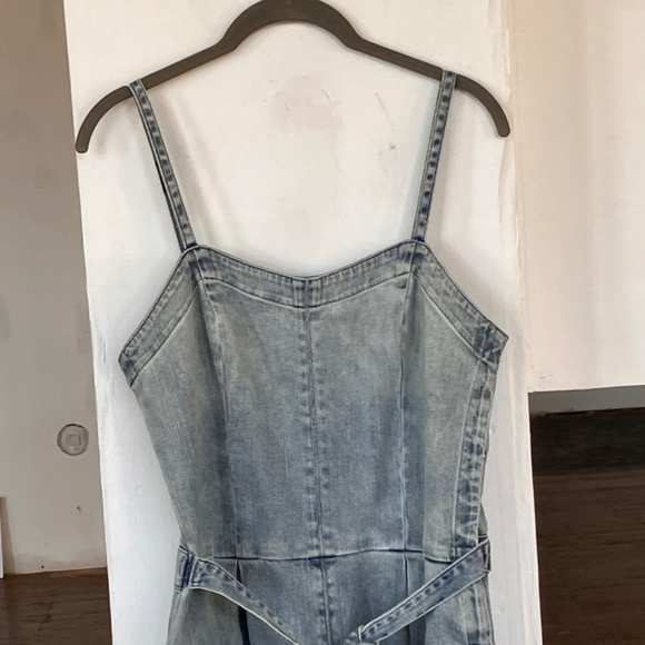 AG Giselle denim cropped leg jumpsuit - Picture 4 of 8